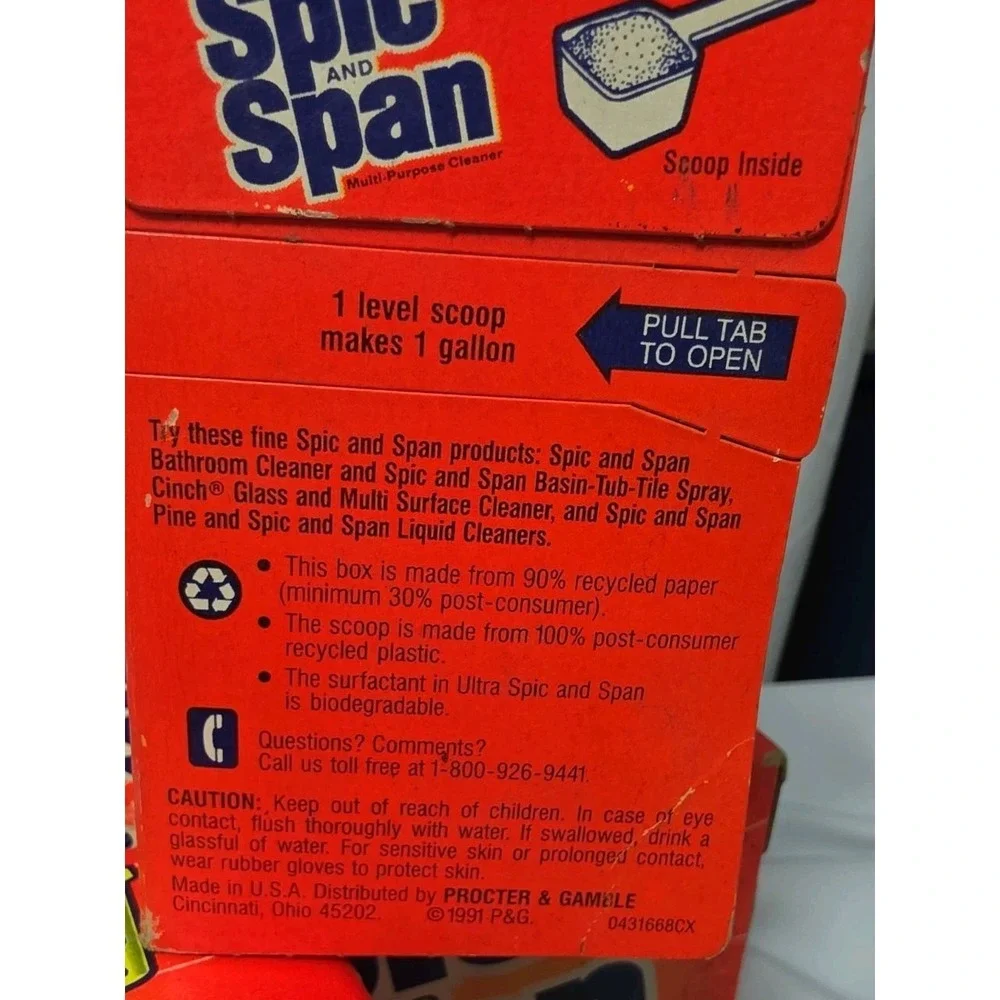 Vintage 3 Ultra Spic and Span Multi Purpose Cleaner Powder 12.4oz